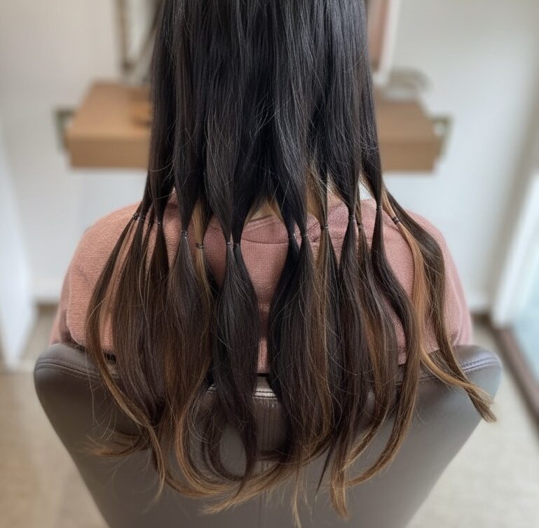 2.ヘアドネーションに適したカット施術
寄付する髪を丁寧に、そしてその後のスタイルにつながるよう計算してカットします。
